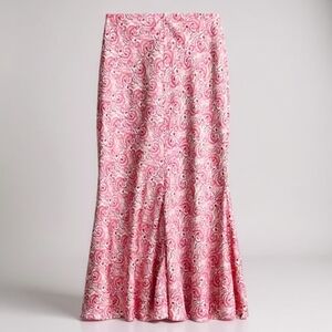 Flare slip skirt in dandelion swirl